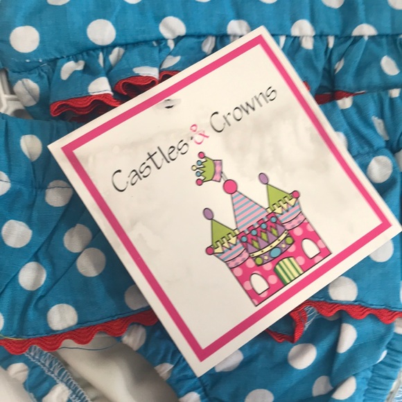 Little Girls 2 Piece Swim suit Castles and Crowns - Picture 2 of 6